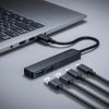 USB Type-C ハブ（4ポート・USB A×2・Type-C×2・PD100W対応・最大90W給電・USB・5Gbps・薄型・コンパクト ケーブル一体型・ブラック）