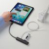 USB Type-C ハブ（4ポート・USB A×2・Type-C×2・PD100W対応・最大90W給電・USB・5Gbps・薄型・コンパクト ケーブル一体型・ブラック）