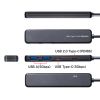 USB Type-C ハブ（4ポート・USB A×2・Type-C×2・PD100W対応・最大90W給電・USB・5Gbps・薄型・コンパクト ケーブル一体型・ブラック）