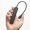 USB Type-C ハブ（4ポート・USB A×2・Type-C×2・PD100W対応・最大90W給電・USB・5Gbps・薄型・コンパクト ケーブル一体型・ブラック）