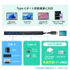 USB Type-C ハブ（4ポート・USB A×2・Type-C×2・PD100W対応・最大90W給電・USB・5Gbps・薄型・コンパクト ケーブル一体型・ブラック）