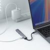 USBハブ（USB-C接続・5-in-1・薄型・スリム・カードリーダー付き・USB 5Gbps・Type-C・PD100W・ケーブル10cm・USB-A/USB-C×1）