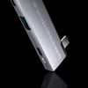 USBハブ（USB-C接続・4-in-1・直挿し・薄型・スリム・カードリーダー付き・USB 5Gbps・Type-C・USB-A・PD100W・コンパクト）