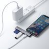 USBハブ（USB-C接続・4-in-1・直挿し・薄型・スリム・カードリーダー付き・USB 5Gbps・Type-C・USB-A・PD100W・コンパクト）