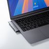 USBハブ（USB-C接続・4-in-1・直挿し・薄型・スリム・カードリーダー付き・USB 5Gbps・Type-C・PD100W・コンパクト）