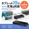 Type-C 10ポートハブ（USB・5Gbps・iPad タブレット 10台同時充電/同期・セルフパワー・USB PD・27W・デイジーチェーン可能・学校向け・法人向け）