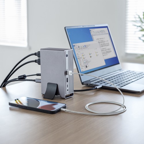 【在庫限り処分特価品！】ドッキングステーション（USBハブ・Type-C・4K×3画面出力対応・PD対応・100W・おすすめ） USB-CVDK10 サンワサプライ