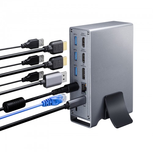 ドッキングステーション（USBハブ・Type-C・4K×3画面出力対応