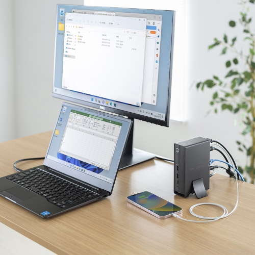 ドッキングステーション（タイプCハブ・USBハブ・3画面出力対応・4K/60Hz対応・HDMI・DisplayPort・VGA・PD100W・有線LAN） USB-CVDK11 サンワサプライ