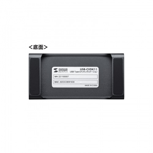 ドッキングステーション（タイプCハブ・USBハブ・3画面出力対応・4K/60Hz対応・HDMI・DisplayPort・VGA・PD100W・有線LAN） USB-CVDK11 サンワサプライ