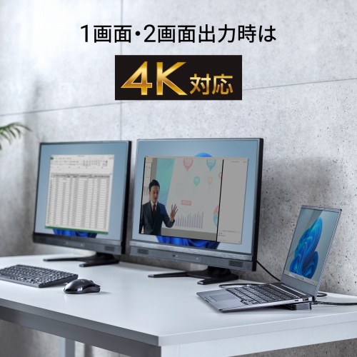 ドッキングステーション（タイプC・HDMI・3画面出力対応） USB-CVDK13 サンワサプライ