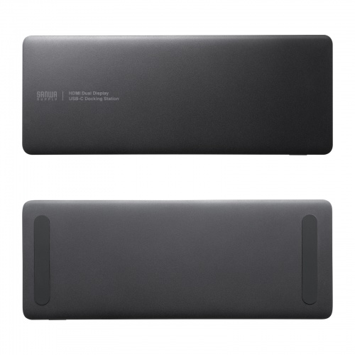 ドッキングステーション（タイプCハブ・HDMI・2画面出力・縦型スタンド付き・4K/60Hz対応・PD65W・充電アダプタ付き・アルミ製） USB-CVDK16 サンワサプライ