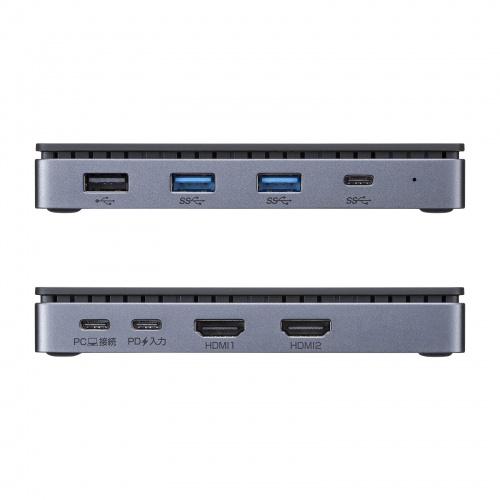 ドッキングステーション（USB Type-C・HDMI×2・LANなし・4K/30Hz・PD100W対応・コンパクト・2画面出力・PD充電・据え置き）