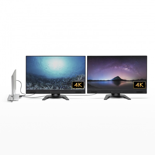 ドッキングステーション（Type-C接続・2画面出力・HDMI2ポート搭載・スタンド型・クラムシェル・ノートパソコンスタンド対応・4K/60Hz・PD100W・USB Aポート×2・有線LAN対応）