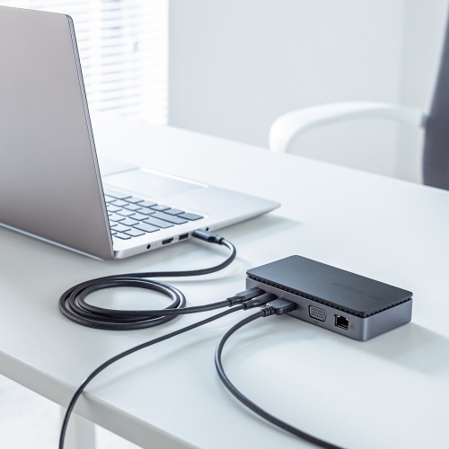 ドッキングステーション（2画面出力・HDMI / VGA 対応・USB Type-C・コンパクトサイズ・PD100W対応・LANポートUSB Aポート・Windows/Mac）
