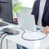 ドッキングステーション（3画面・4K/60Hz・Mac/Win対応・USB-C接続・HDMI×3 DP×2・据え置き型・11-in-1・シルバー）