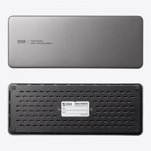 ドッキングステーション（3画面・4K/60Hz・Mac/Win対応・USB-C接続・HDMI×3 DP×2・据え置き型・11-in-1・シルバー）