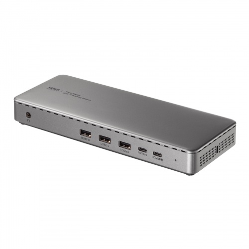 ドッキングステーション（3画面・4K/60Hz・Mac/Win対応・USB-C接続・HDMI×3 DP×2・据え置き型・11-in-1・シルバー）