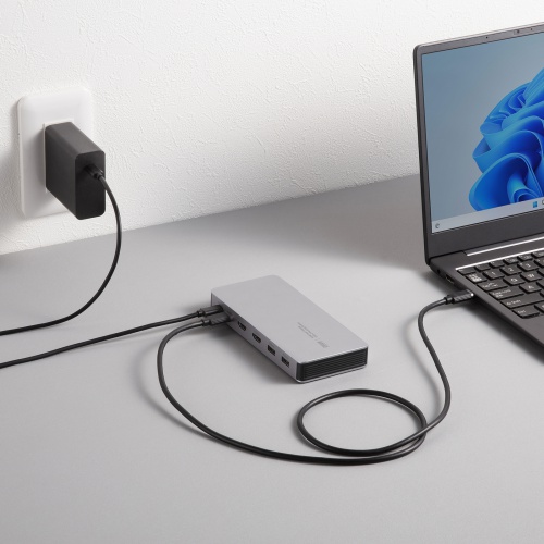 ドッキングステーション（2画面・4K・10-in-1・USB-C接続・PD100W充電・HDMI×2・USB-A×5・USB-C×2・据え置き型・シルバー）