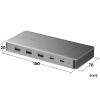 ドッキングステーション（2画面・4K・10-in-1・USB-C接続・PD100W充電・HDMI×2・USB-A×5・USB-C×2・据え置き型・シルバー）