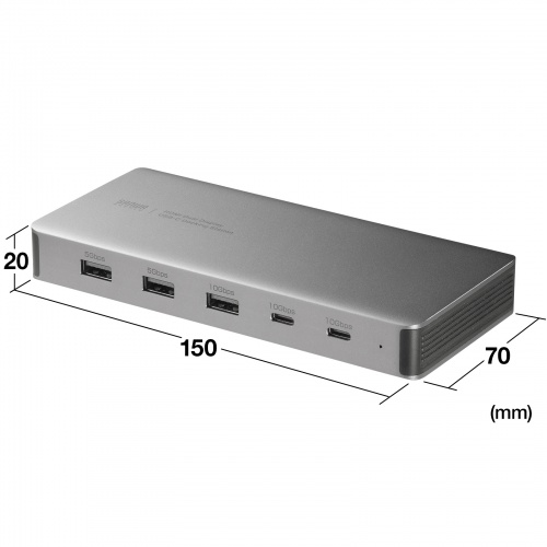 ドッキングステーション（2画面・4K・10-in-1・USB-C接続・PD100W充電・HDMI×2・USB-A×5・USB-C×2・据え置き型・シルバー）