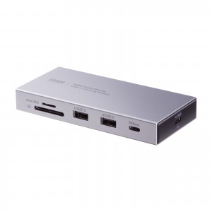 ドッキングステーション（Type-C・10-in-1・HDMI・1画面・4K/60Hz・PD急速充電・SDカードリーダー・LAN・MACアドレスパススルー・コンパクト・ケーブル着脱式）