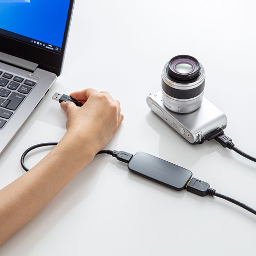 サンワサプライ USB-HDMIカメラアダプタ USB-CVHDUVC1 1個〔代引不可〕 USB-CVHDUVC2 カメラアダプタ サンワサプライ 電源USBバスパワー
