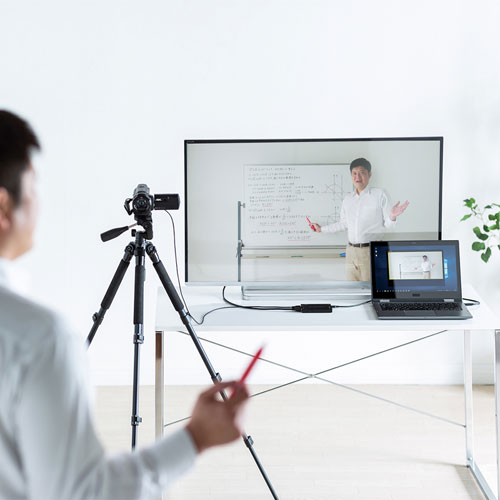 HDMIキャプチャー（WEBカメラ化・USB3.2 Gen1・USB type-C対応・4K パススルー出力付き・Zoom・Teams・Win＆Mac）