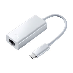 【訳あり 新品】TypeC-LAN変換アダプタ（USB3.2・ギガビット対応・おすすめ・ホワイト） USB-CVLAN2WN サンワサプライ
