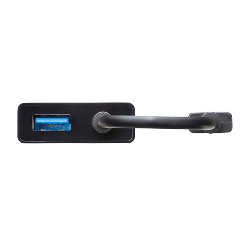 LANアダプタ(USB3.1-LAN変換・USBハブ1ポート・ブラック)