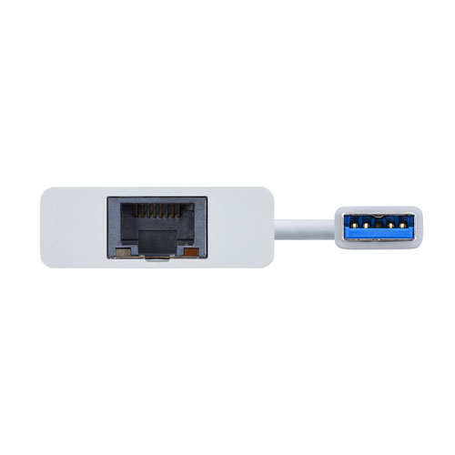 USB-LAN変換アダプタ（USB・USBハブポート付・ギガビット対応・おすすめ・ホワイト） USB-CVLAN3WN サンワサプライ