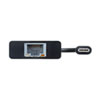LANアダプタ(USB3.1 TypeC-LAN変換・USBハブ1ポート・ブラック)