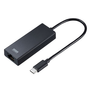 【訳あり 新品】Type-C-LAN変換アダプタ（USB・ギガビット対応・2.5Gbps対応・おすすめ・ブラック） USB-CVLAN6BK サンワサプライ