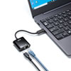 TypeC-LAN変換アダプタ（USB3.2・ガビット対応・PD対応・おすすめ・ブラック） USB-CVLAN7BK サンワサプライ