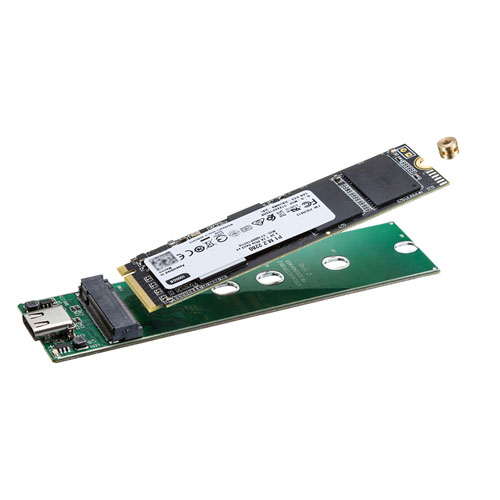 M.2 PCIe/NVMe SSDケース（アルミ製・USB Type-C/USBAケーブル付属・ドライバ不要）