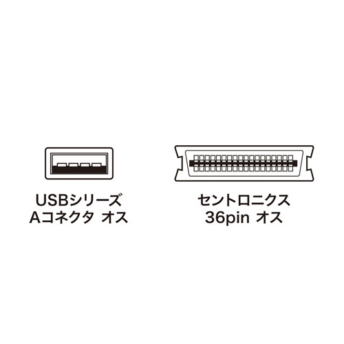 USBプリンタコンバータケーブル（IEEE1284-USB変換・5m） USB
