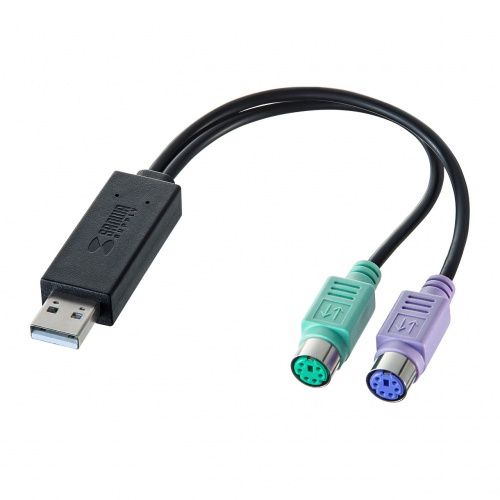 【訳あり 新品】USB-PS/2変換コンバータ(マウス/キーボード同時接続・2ポート・ドライバ不要・おすすめ) USB-CVPS6 サンワサプライ