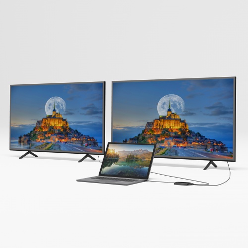 USB-HDMIディスプレイアダプタ（4K/60Hz対応・2画面出力）