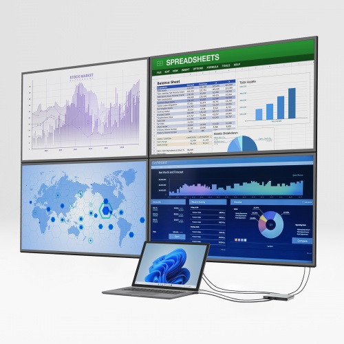 USB-HDMIディスプレイアダプタ（4K/30Hz対応・4画面出力・USB-A接続・変換アダプタ）