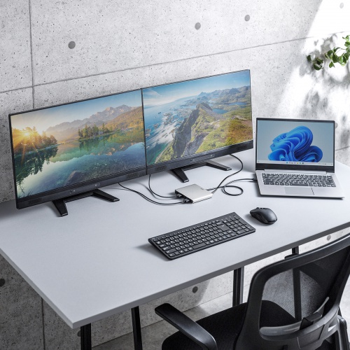 USB-HDMIディスプレイアダプタ（4K/30Hz対応・4画面出力・USB-A接続・変換アダプタ）