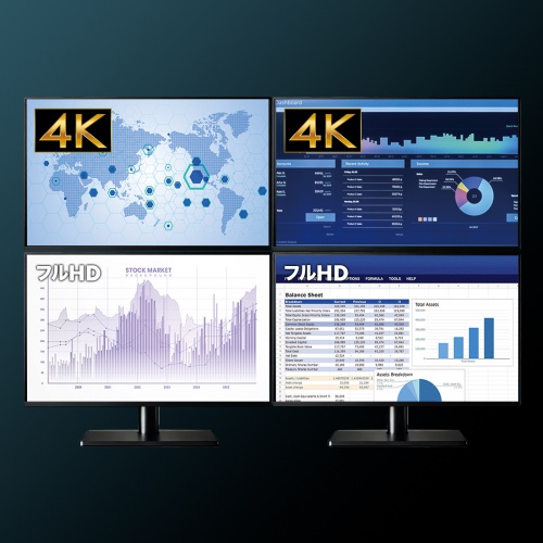 USB-HDMIディスプレイアダプタ（4K/30Hz対応・4画面出力・USB-A接続・変換アダプタ）