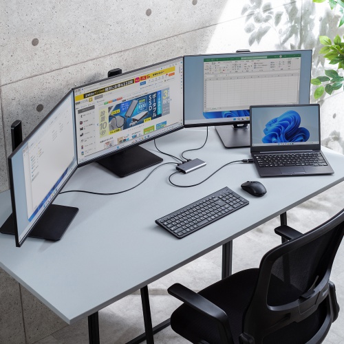 USB-HDMIディスプレイアダプタ（4K/60Hz対応・3画面出力・USB-A/Type-C両対応・変換アダプタ）