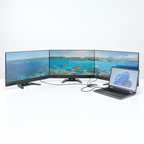 USB-HDMIディスプレイアダプタ（4K/60Hz対応・3画面出力・USB-A/Type-C両対応・変換アダプタ）