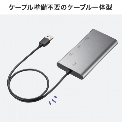 USB-HDMIディスプレイアダプタ（4K/60Hz対応・3画面出力・USB-A/Type-C両対応・変換アダプタ）