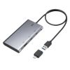 USB C - HDMI 変換アダプタ（4K×3・拡張・3画面・HDMI×1 USB C×2・ディスプレイアダプタ・トリプルディスプレイ・Win Mac対応）