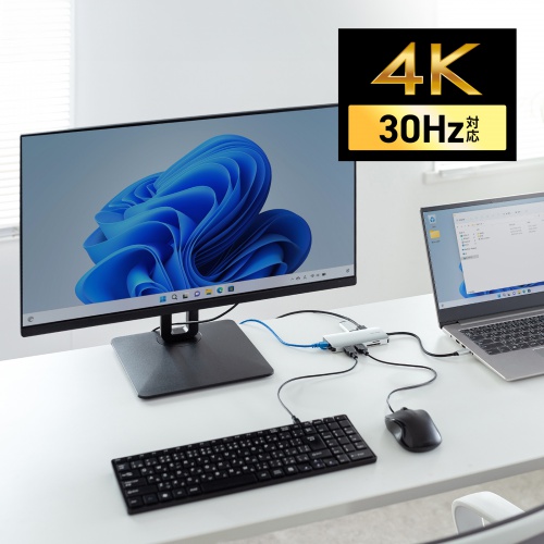 USB Type-Cモバイルドッキングステーション（7-in-1・4K/30Hz対応・HDMI出力・SD/microSDカードリーダー・PD100W）