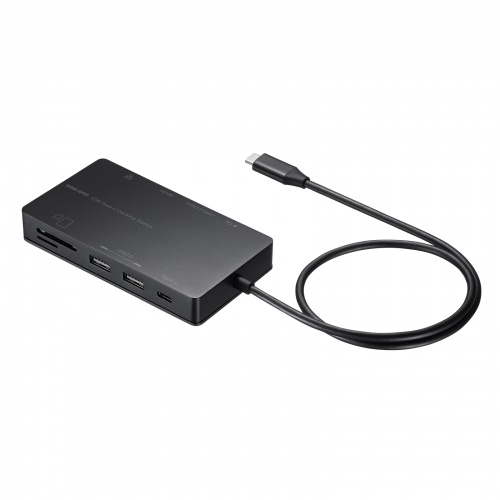 Type-C ドッキングステーション（9-in-1・机固定・ハブ・USB PD・HDMI・SD・MicroSD・カードリーダー・USB3.2・Gen1・DisplayPort Alt mode）
