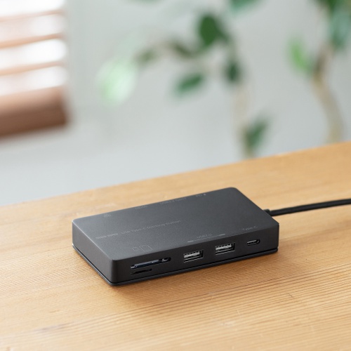 Type-C ドッキングステーション（9-in-1・机固定・ハブ・USB PD・HDMI・SD・MicroSD・カードリーダー・USB3.2・Gen1・DisplayPort Alt mode）