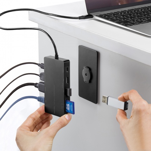 Type-C ドッキングステーション（9-in-1・机固定・ハブ・USB PD・HDMI・SD・MicroSD・カードリーダー・USB3.2・Gen1・DisplayPort Alt mode）