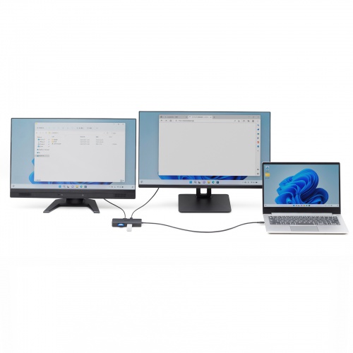 Type-C ドッキングステーション（ハブ・2画面出力・7-in-1・Type-Cモニター対応・4K/60Hz・8K対応・HDMI・PD充電・USB3.0・5Gbps・ブラック）